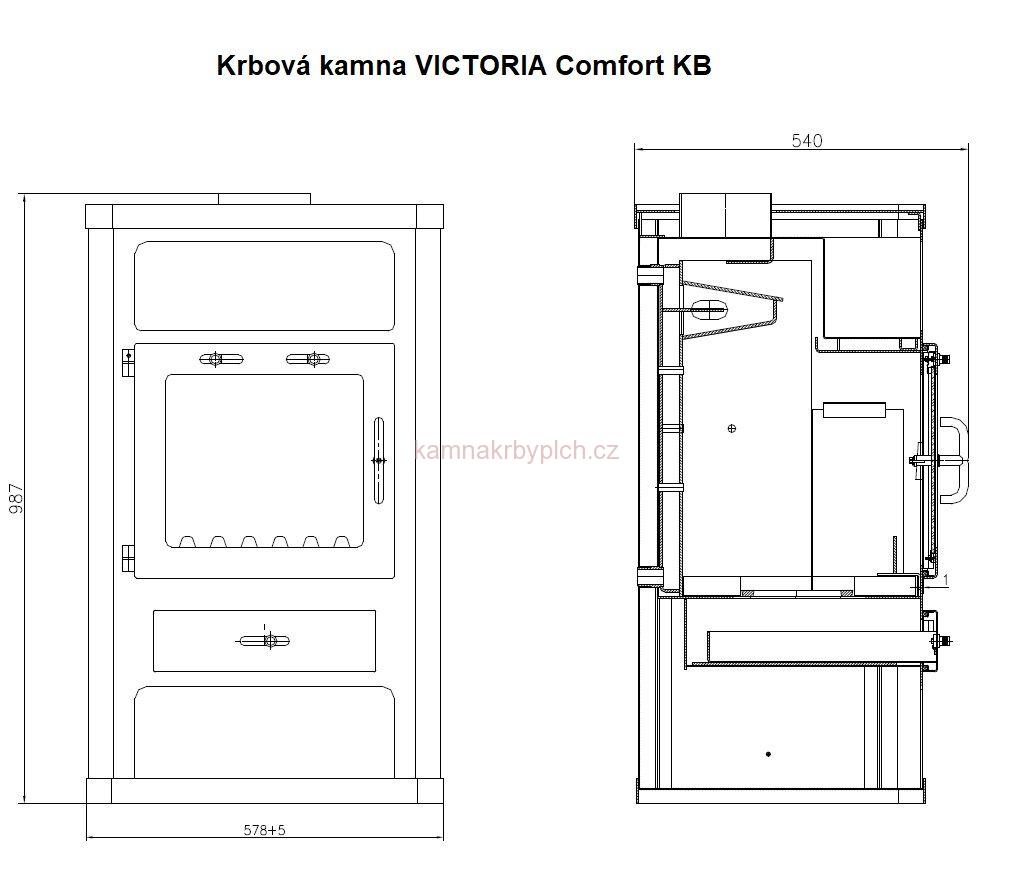 Krbová kamna s výměníkem Victoria COMFORT KB
