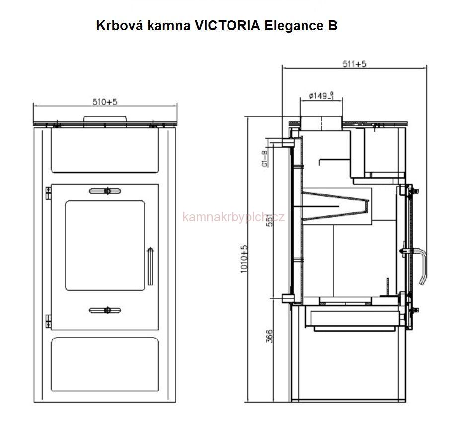 Krbová kamna s výměníkem Victoria ELEGANCE B